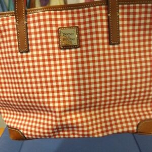 Dooney & Bourke Red and White Gingham Tote